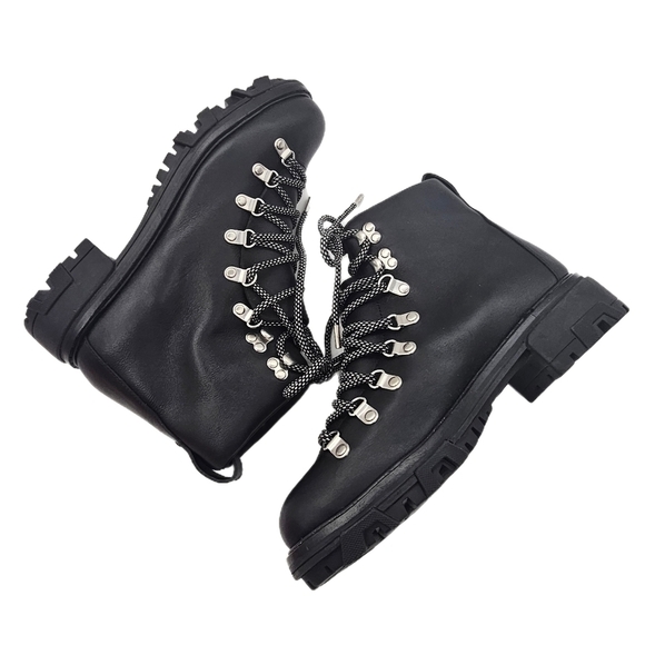 Rag & Bone Shiloh Biker Leather Boots Black Size 40 EU - Picture 2 of 12